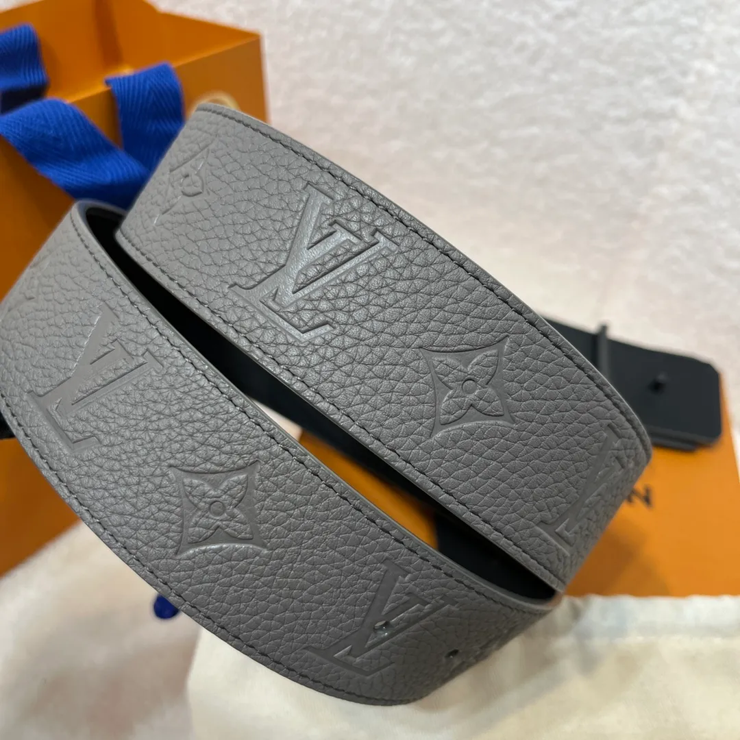 💰480💰Complete package💰 💍Purchase level, trendy men's wear, new belt LV NEW, width 4cm, the belt surface is made of imported Togo pebbles, embossed with floral patterns, pure black original calfskin bottom, feels great, matched with exquisite buckles of the same color as the belt, multi-color🉑choice