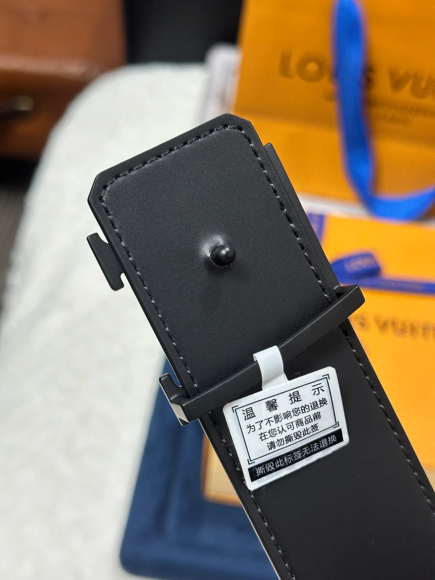 💰440💰Full set of packaging💰 💍purchase grade LV Louis Vuitton M0213 black and gray checkerboard width 4.0cm high-quality LV buckle