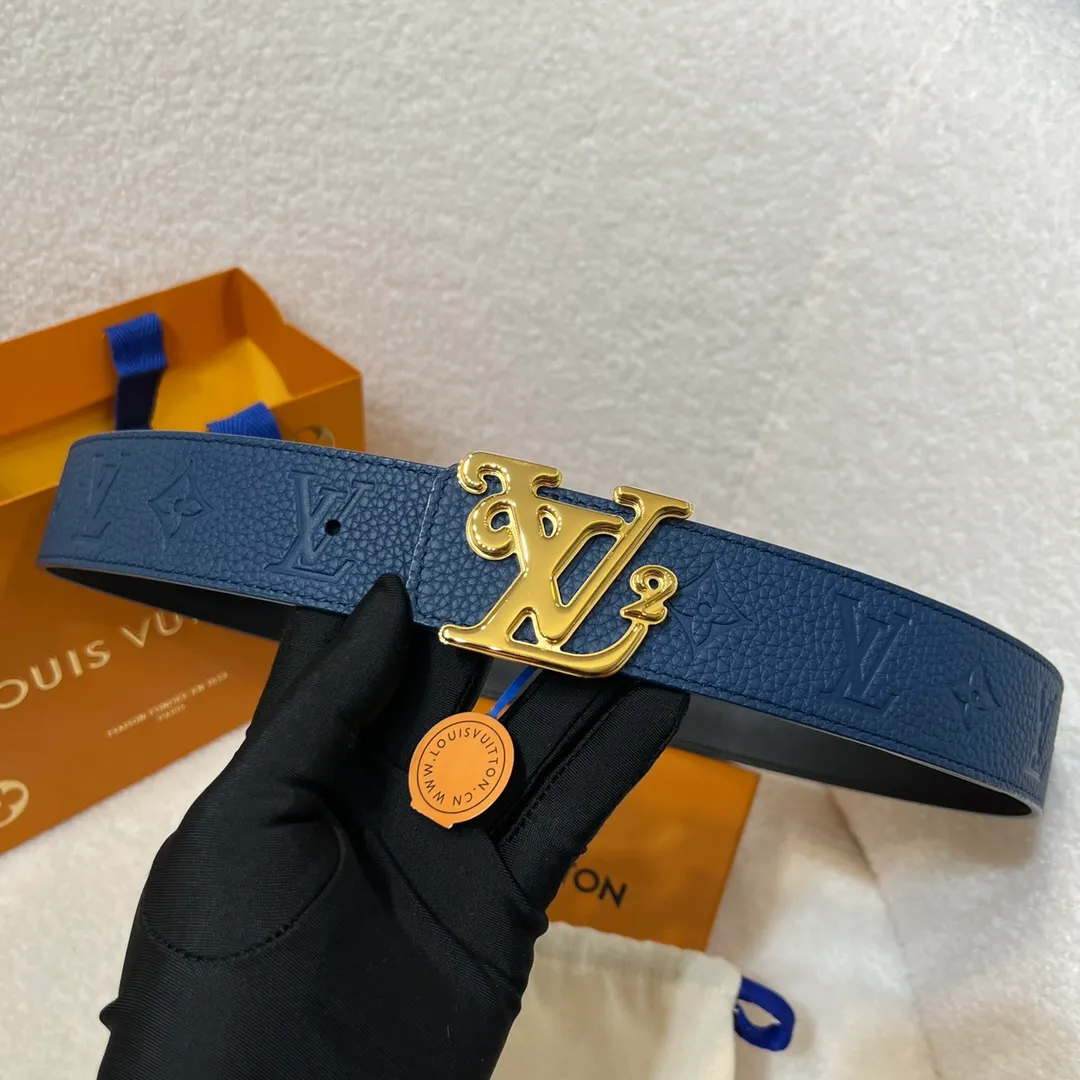 💰480💰Complete package💰 💍Purchase level, trendy men's wear, new belt LV NEW, width 4cm, the belt surface is made of imported Togo pebbles, embossed with floral patterns, pure black original calfskin bottom, feels great, matched with exquisite buckles of the same color as the belt, multi-color🉑choice