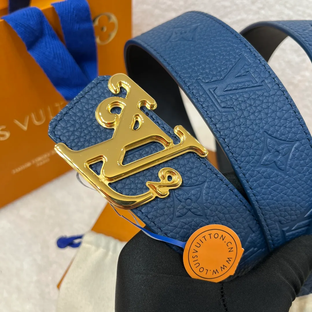 💰480💰Complete package💰 💍Purchase level, trendy men's wear, new belt LV NEW, width 4cm, the belt surface is made of imported Togo pebbles, embossed with floral patterns, pure black original calfskin bottom, feels great, matched with exquisite buckles of the same color as the belt, multi-color🉑choice