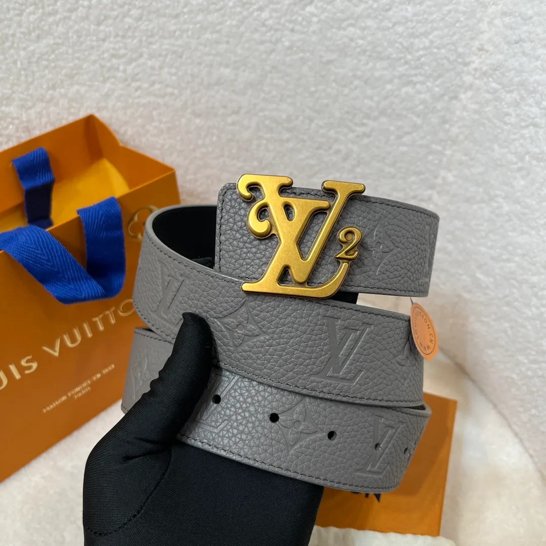 💰480💰Complete package💰 💍Purchase level, trendy men's wear, new belt LV NEW, width 4cm, the belt surface is made of imported Togo pebbles, embossed with floral patterns, pure black original calfskin bottom, feels great, matched with exquisite buckles of the same color as the belt, multi-color🉑choice