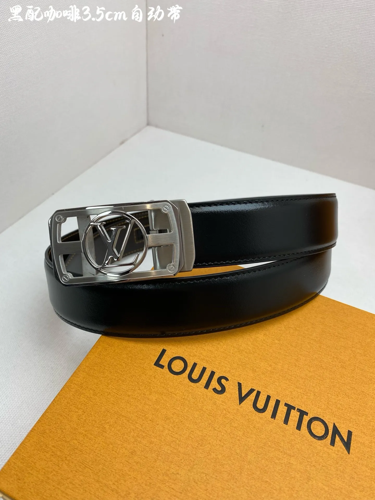 💰460💰Full package💰 💍Purchase grade LV⚡️🌹Men's automatic belt - width 3.5cm ⚡️🌹316 high-quality steel buckle, exquisitely crafted, soft to the touch, can be cut