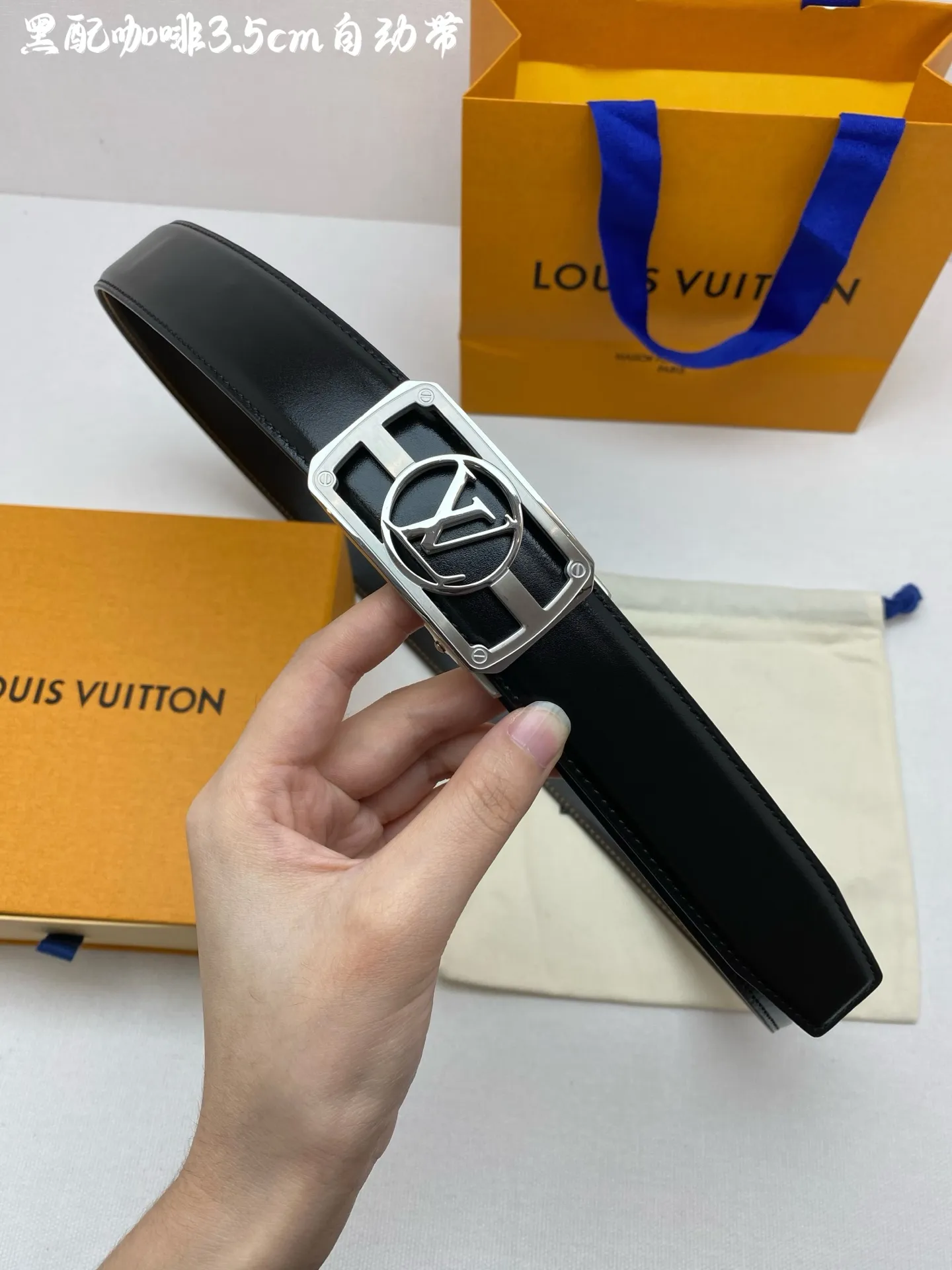💰460💰Full package💰 💍Purchase grade LV⚡️🌹Men's automatic belt - width 3.5cm ⚡️🌹316 high-quality steel buckle, exquisitely crafted, soft to the touch, can be cut
