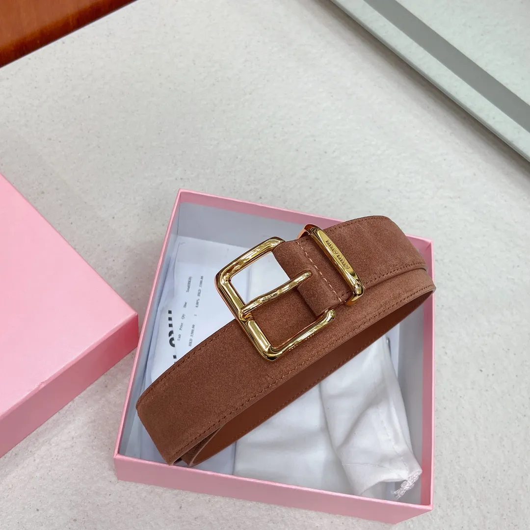 💰460💰Full package💰 💍Purchasing agent level Miumiu⚡️🌹New model, belt width 3.5cm, suede calfskin material pure copper metal buckle, minimalist style, design enhances style.