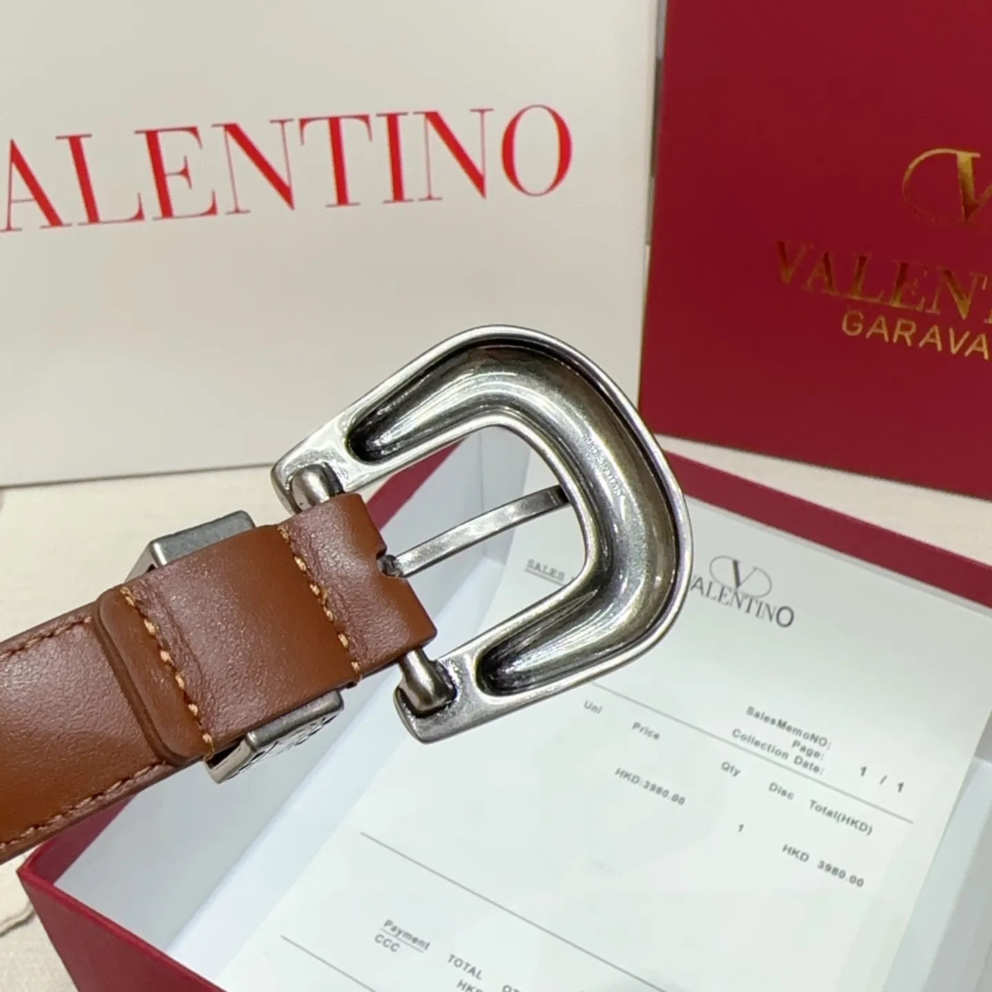 💰460💰Full package💰 💍Purchasing-grade Valentino belt⚡️🌹Width 2.0cm, double-sided first-layer cowhide, length: 75.80.85.90.95.100.Europe, copper five-pin drill buckle mold customization
