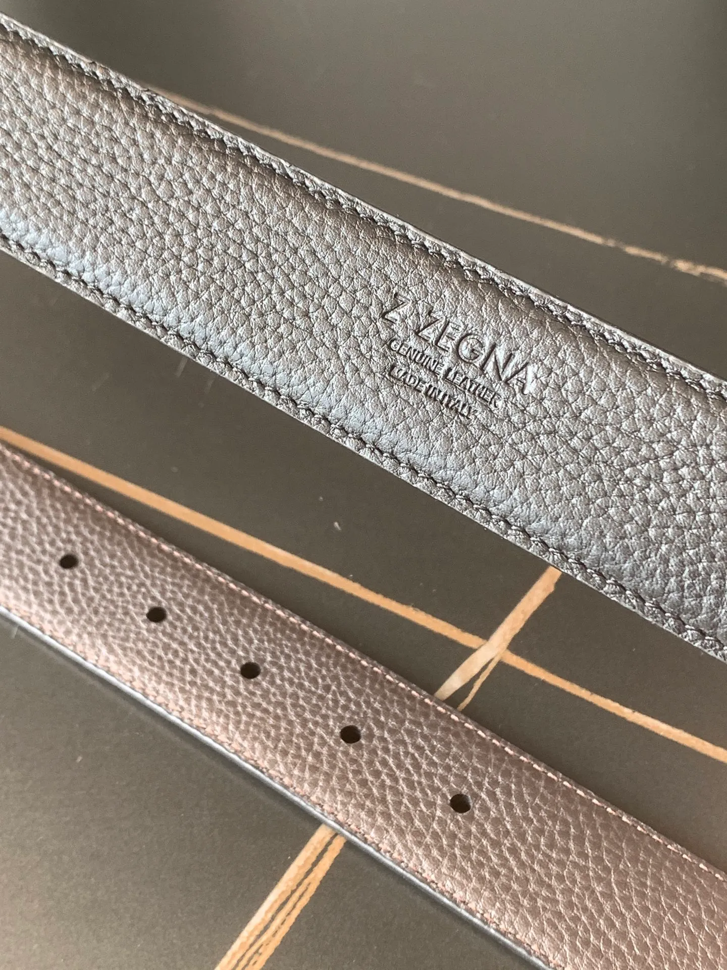 💰480💰Full package💰 💍Purchase level new style❤️Ermenegilido Zegne Zegna Belt Men's official website sells rotating buckle belt, double-sided leather, versatile for business and leisure💓💓💓