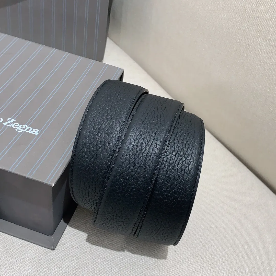 💰460💰Full package💰 💍Purchase level Ermenegildo Zegna men's automatic belt, classic Z-shaped metal automatic buckle, exquisite and subtle, very attractive 3.5cm