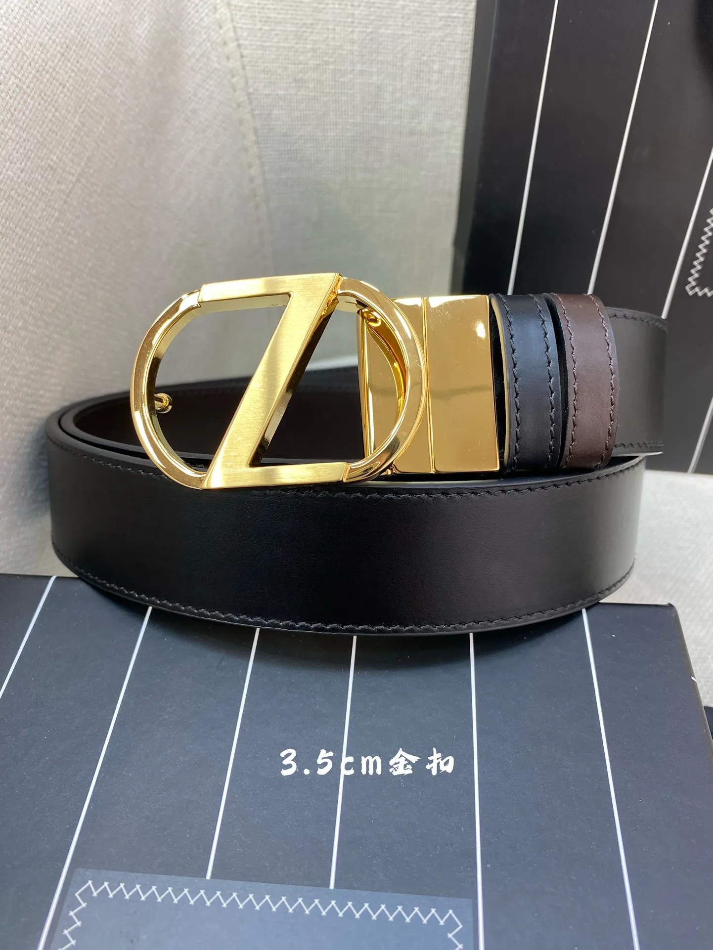 💰480💰Full package💰 💍Purchase level Ermenegildo Zegna men's belt - Width 35MM 316 quality buckle Seikoly crafted imported calfskin Unique design process Soft to the touch Can be cut