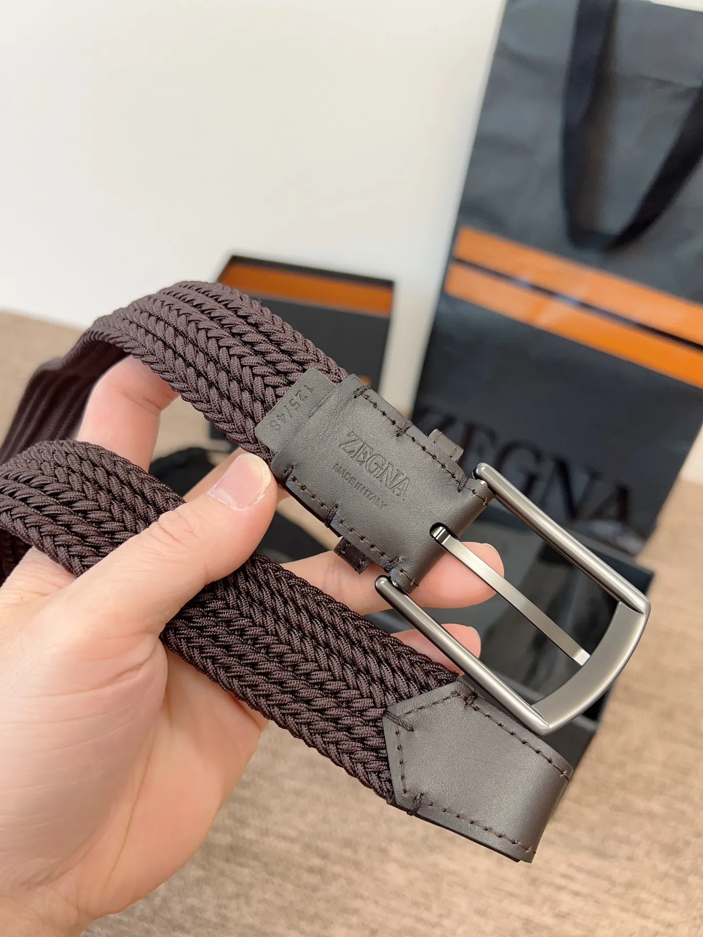 💰560💰Full package💰 💍Purchase level Zegna⚡️🌹Out of stock king - Ermenegildo Zegna fabric elastic belt, comfortable and generous⚡️🌹Fashionable and low-key, the favorite of big guys