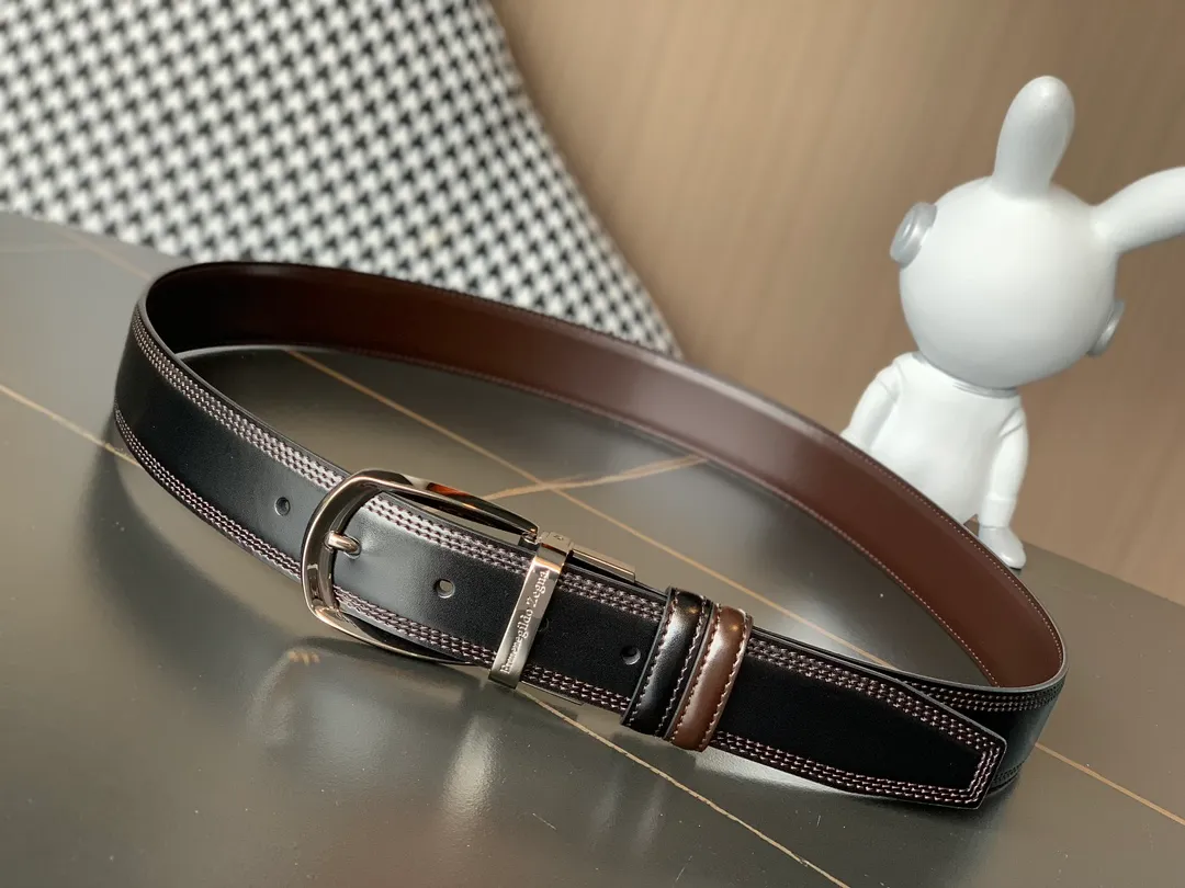 💰480💰Authentic packaging💰 💍Purchase level new model❤️Ermenegilido Zegne Zegna Belt Men's official website sells rotating buckle belt, double-sided leather, versatile for business and leisure💓💓💓