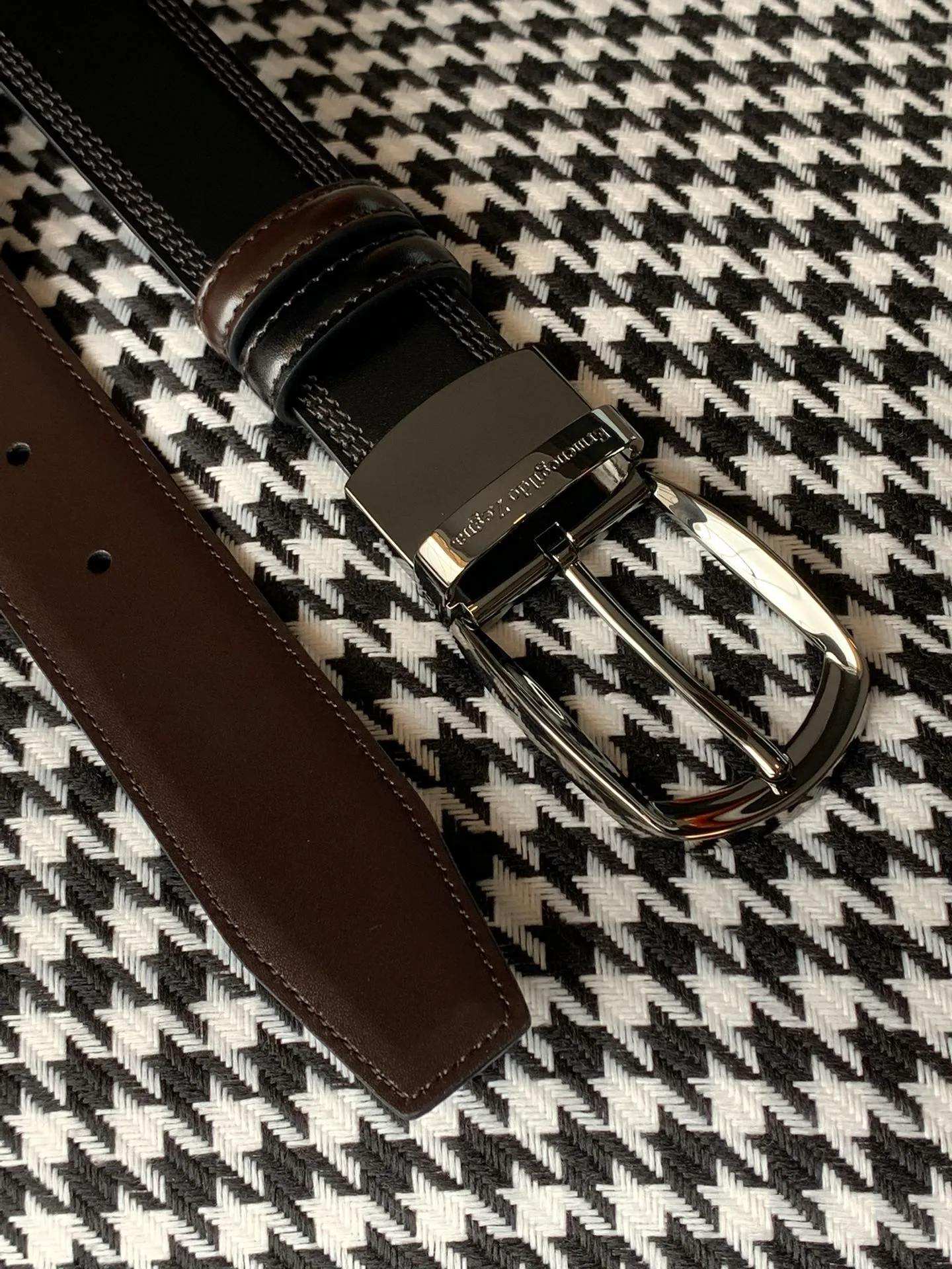💰480💰Authentic packaging💰 💍Purchase level new model❤️Ermenegilido Zegne Zegna Belt Men's official website sells rotating buckle belt, double-sided leather, versatile for business and leisure💓💓💓