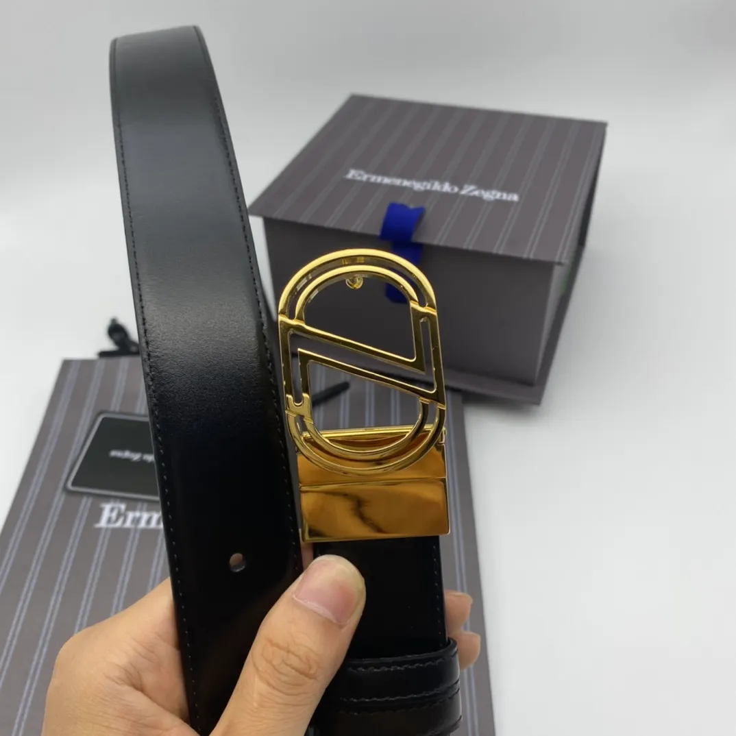💰460💰Full package💰💍Purchasing agent Ermenegildo Zegna (NFC) 3.5cm advanced customized men's belt. You can choose and match it by yourself. Double-sided first-layer cowhide, real material, very textured, fashionable and classic without losing style, you can cut it by yourself!