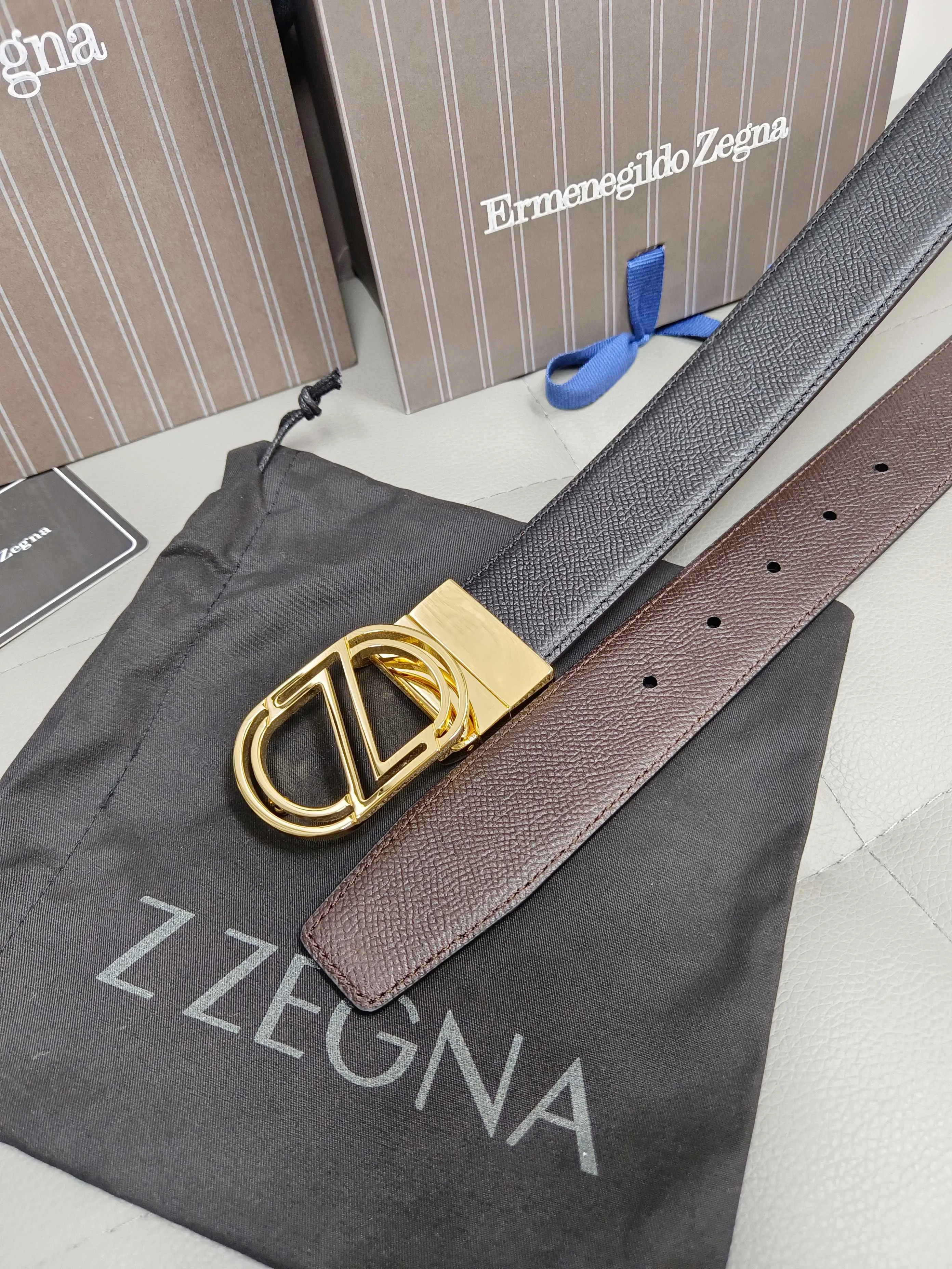 💰460💰Full set of packaging💰 💍Purchase-grade Zegna·⚡️🌹Italy counters are selling genuine products·The wiring is oiled and carefully matched with original Gancio hardware·3.5cm specifications·Adjustable belts·Look at the picture to place an order