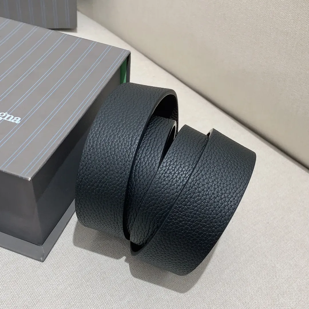 💰460💰Full package💰 💍Purchase level Ermenegildo Zegna men's automatic belt, classic Z-shaped metal automatic buckle, exquisite and subtle, very attractive 3.5cm