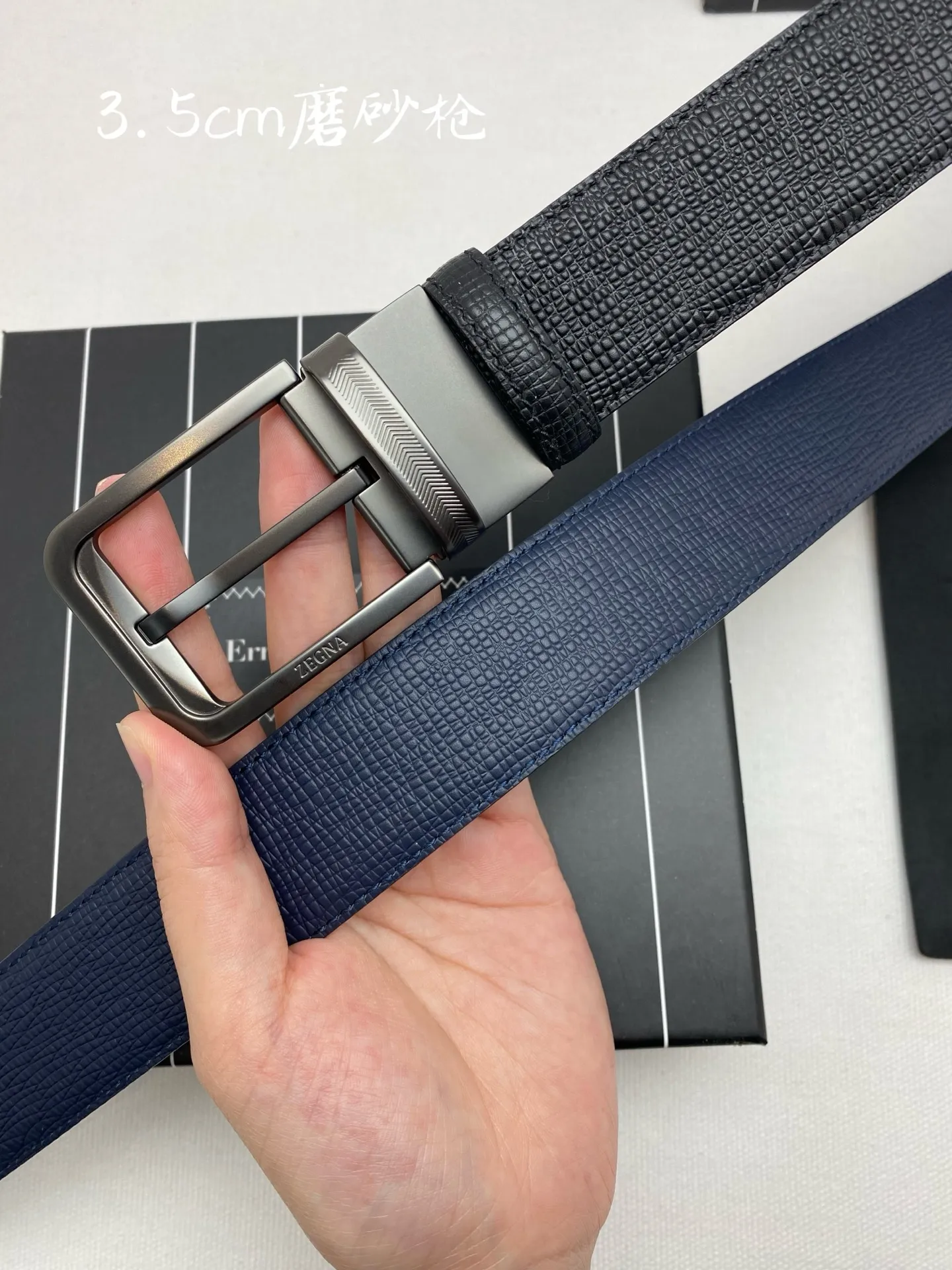 💰440💰Full package💰 💍Purchasing agent Zegna⚡️🌹Men's belt - width 35MM 316 quality buckle Seikoly crafted imported calfskin Unique design process Soft to the touch Can be cut