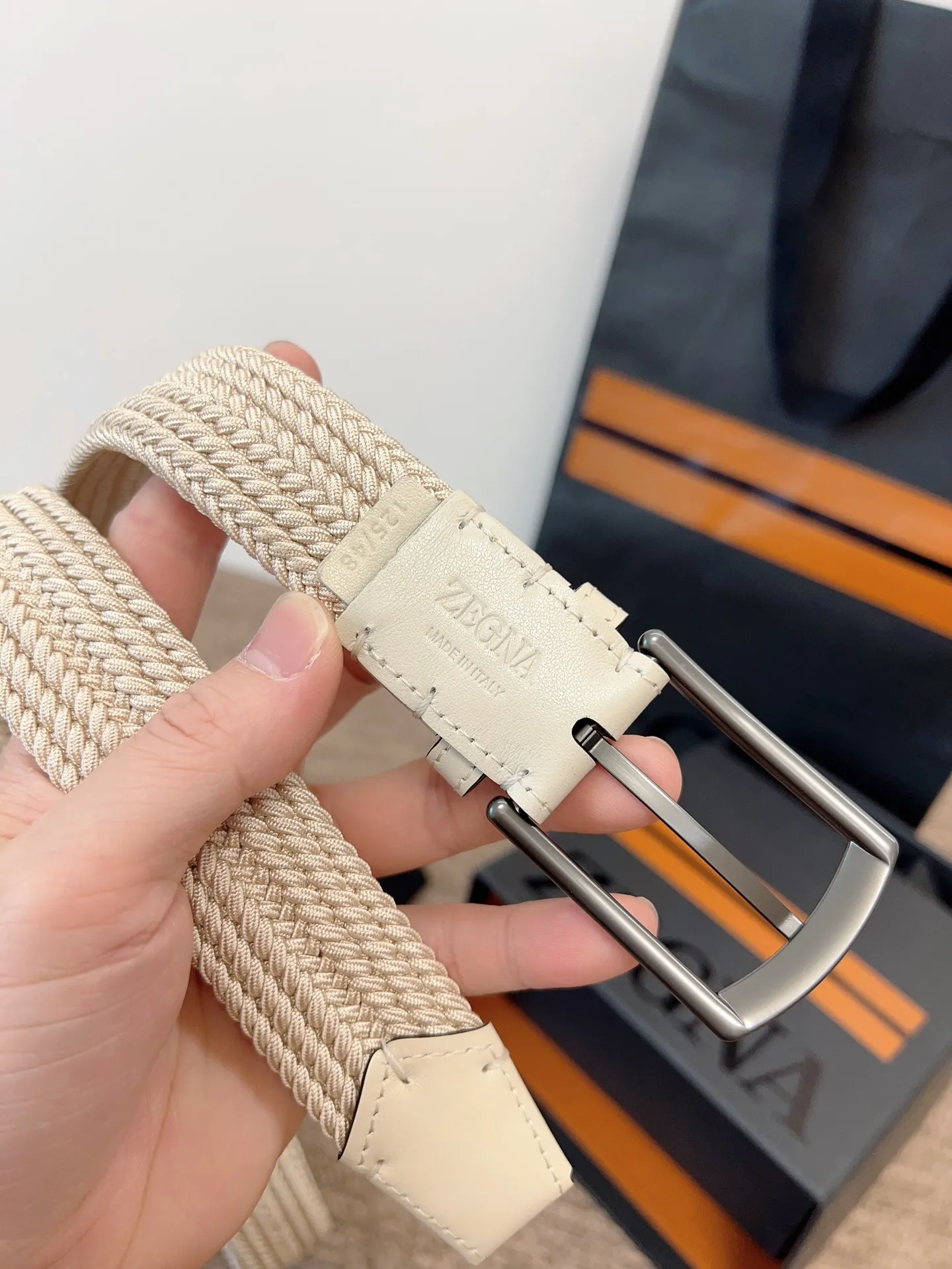 💰560💰Full package💰 💍Purchase level Zegna⚡️🌹Out of stock king - Ermenegildo Zegna fabric elastic belt, comfortable and generous⚡️🌹Fashionable and low-key, the favorite of big guys