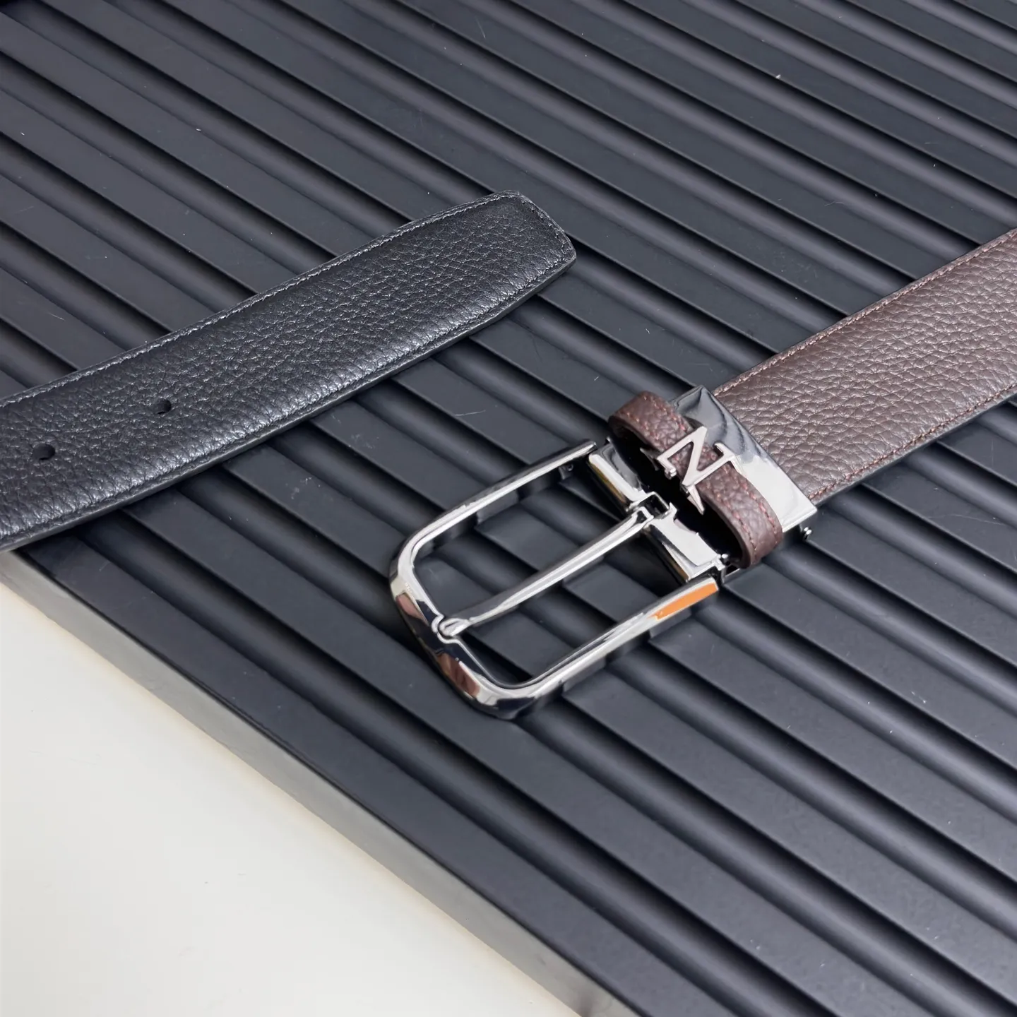 💰480💰Full package💰 💍Purchase level Ermenegildo Zegna pin buckle, tail clip design, double-sided, details determine quality, a must-have for gentlemen.
