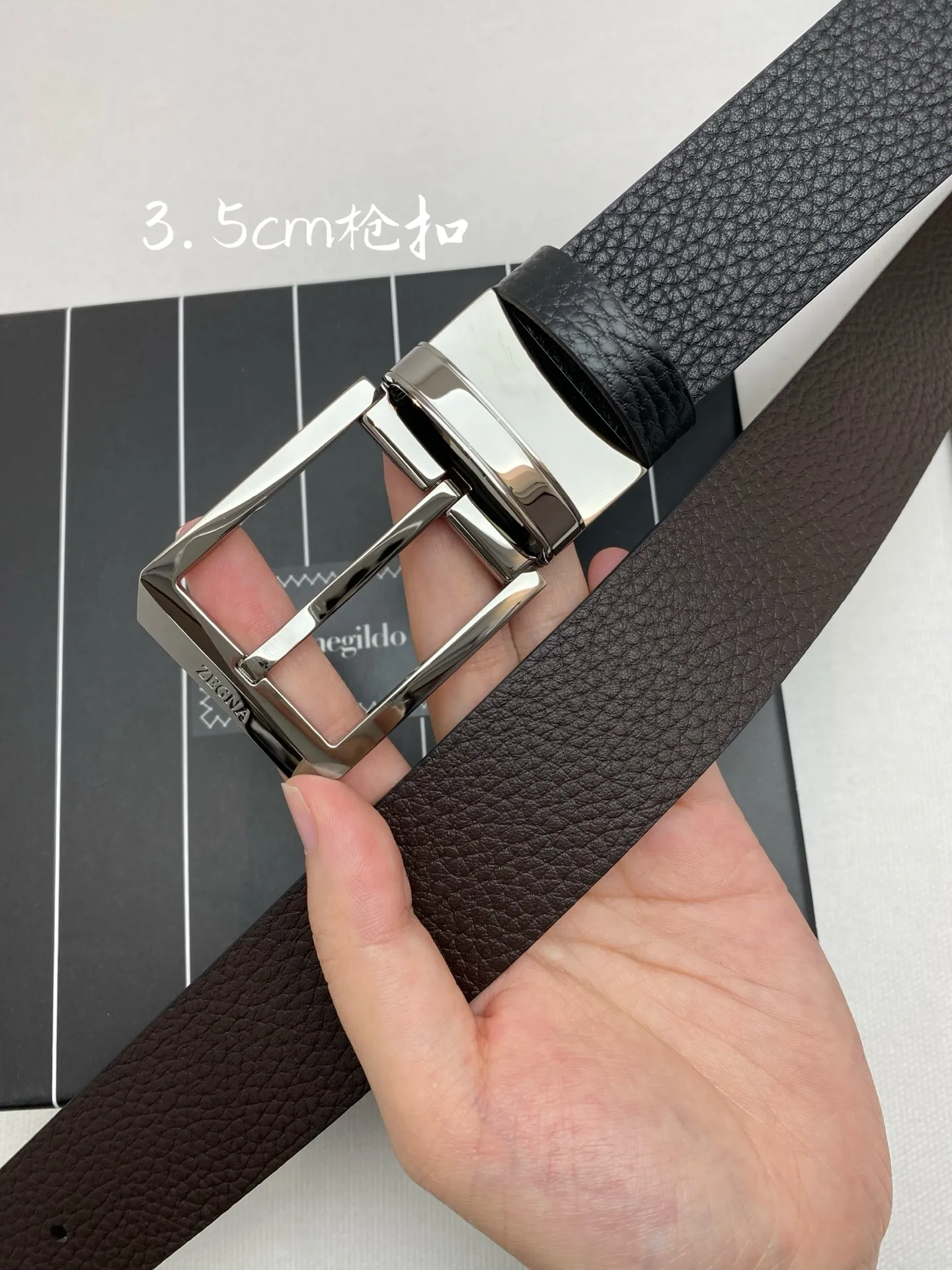 💰440💰Full package💰 💍Purchasing agent Zegna⚡️🌹Men's belt - width 35MM 316 quality buckle Seikoly crafted imported calfskin Unique design process Soft to the touch Can be cut