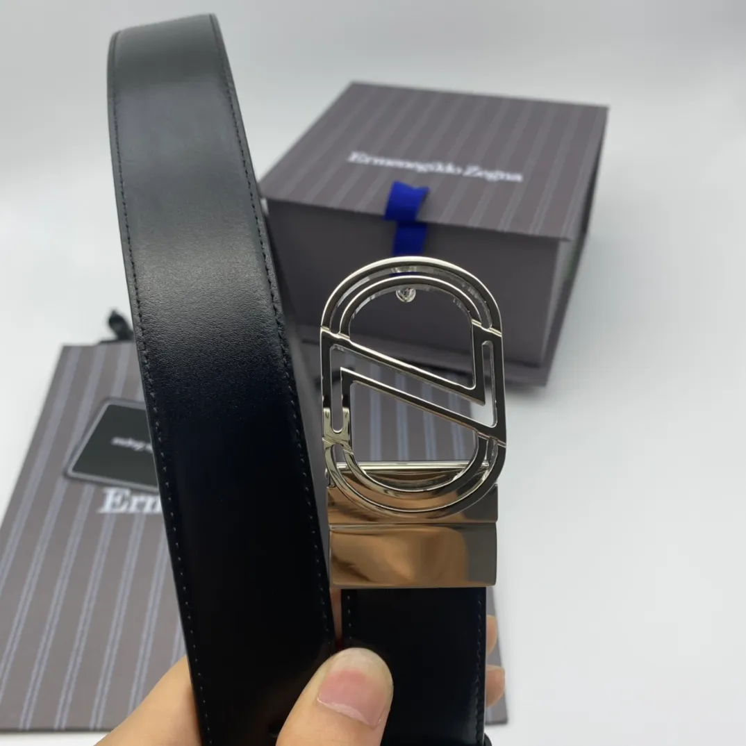 💰460💰Full package💰💍Purchasing agent Ermenegildo Zegna (NFC) 3.5cm advanced customized men's belt. You can choose and match it by yourself. Double-sided first-layer cowhide, real material, very textured, fashionable and classic without losing style, you can cut it by yourself!