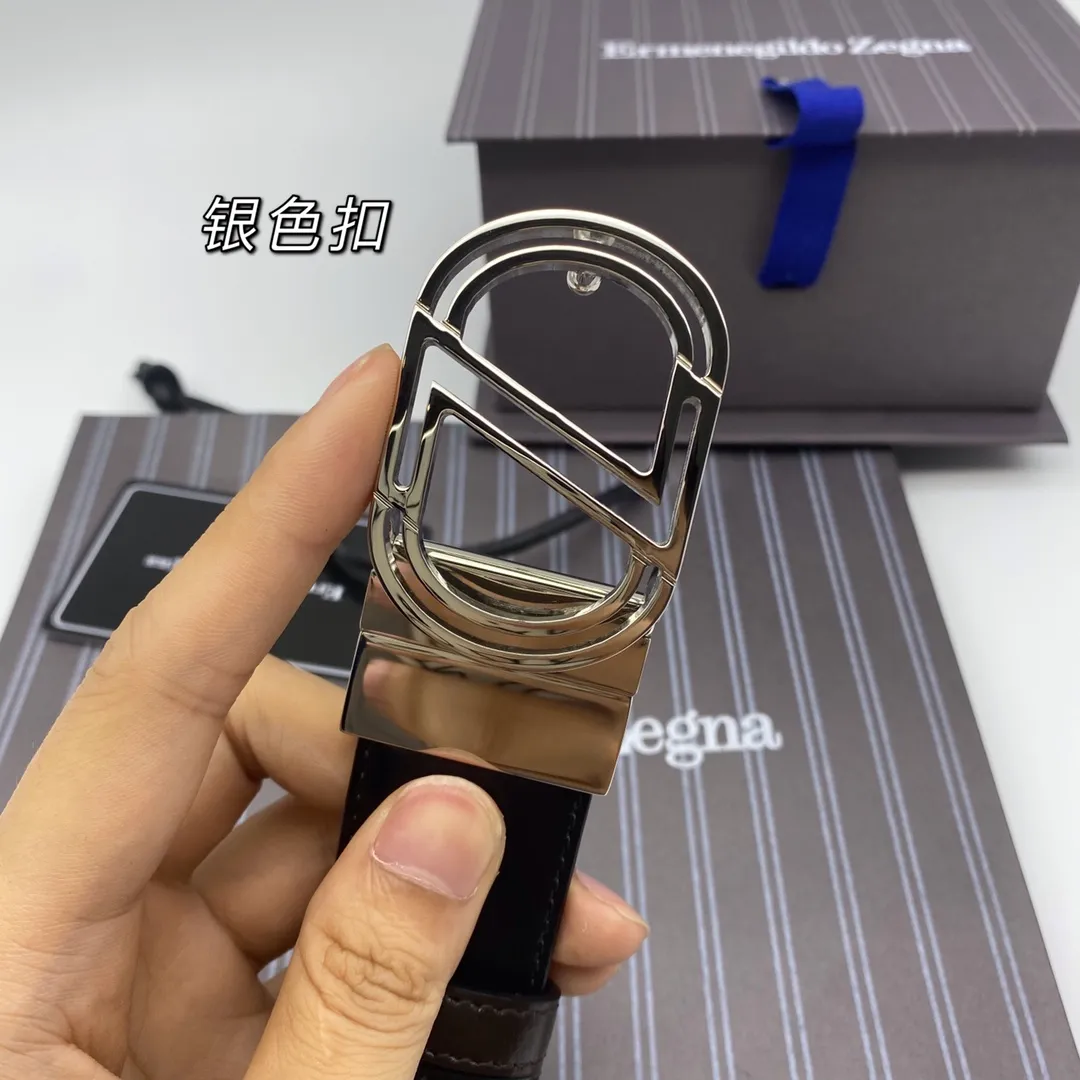 💰460💰Full package💰💍Purchasing agent Ermenegildo Zegna (NFC) 3.5cm advanced customized men's belt. You can choose and match it by yourself. Double-sided first-layer cowhide, real material, very textured, fashionable and classic without losing style, you can cut it by yourself!
