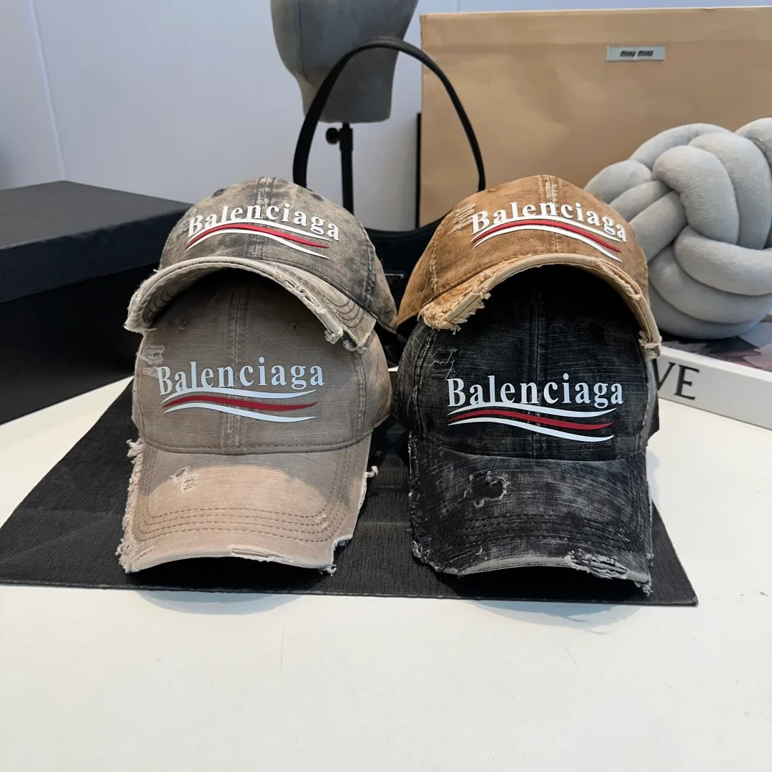 P60 Balenciaga ⚠️Coke distressed punk baseball cap shark fin duck tongue hat for men and women
