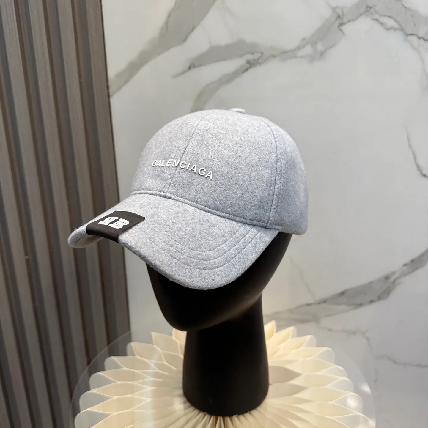 P60 💛 Comes with dust bag. [Balenciaga] 2025 new cashmere simple baseball cap, unisex ~ cool and handsome on the street