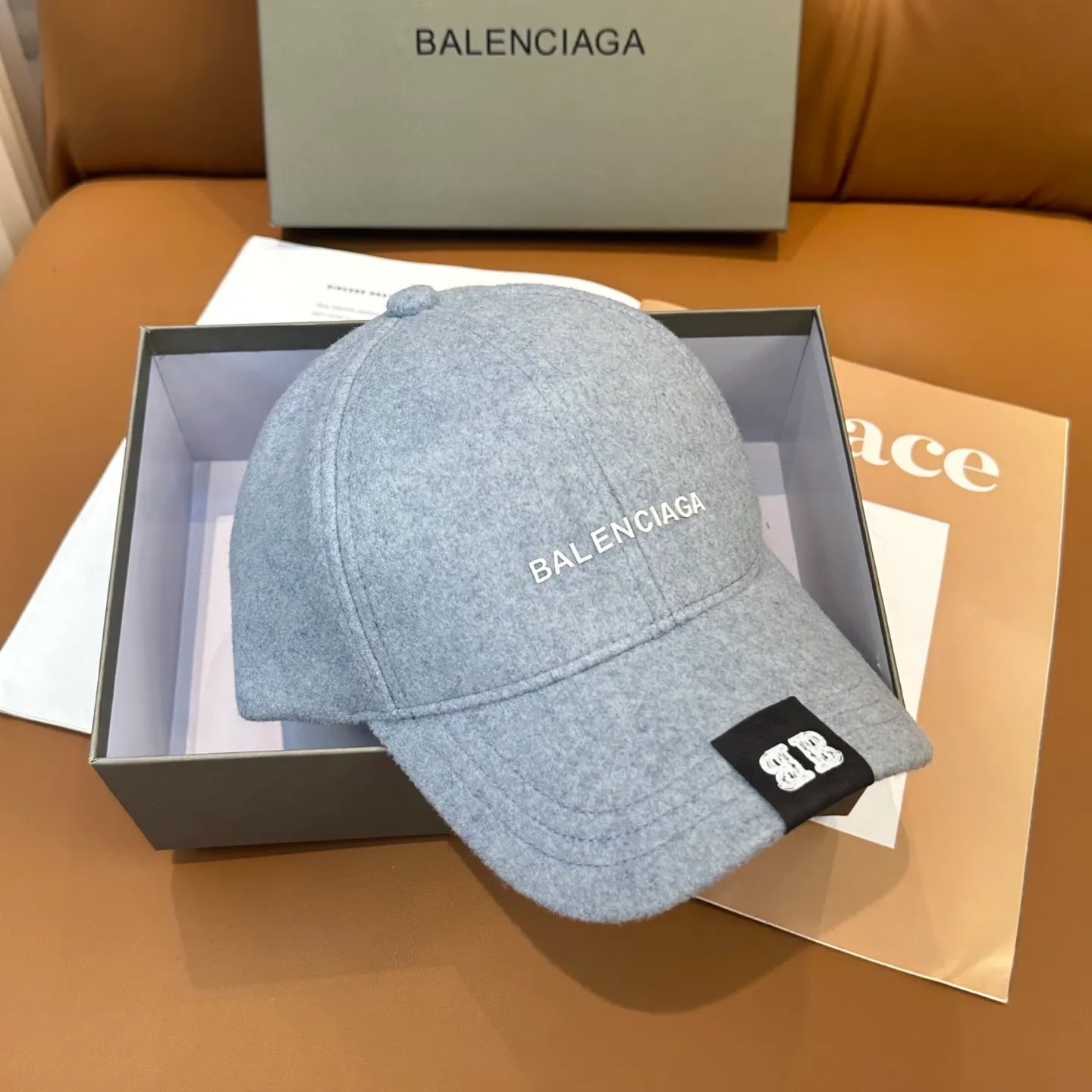 P60 💛 Comes with dust bag. [Balenciaga] 2025 new cashmere simple baseball cap, unisex ~ cool and handsome on the street