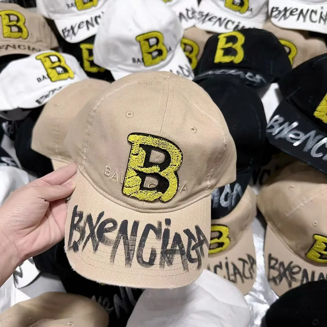 Balenciaga hand-painted high version baseball cap