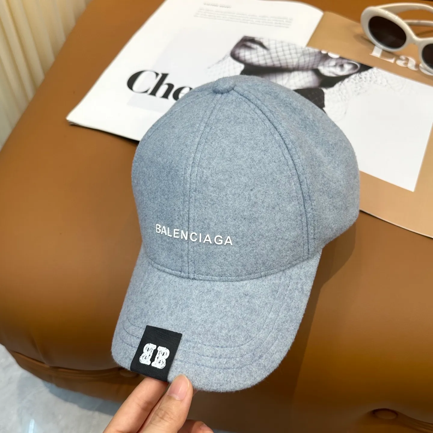P60 💛 Comes with dust bag. [Balenciaga] 2025 new cashmere simple baseball cap, unisex ~ cool and handsome on the street
