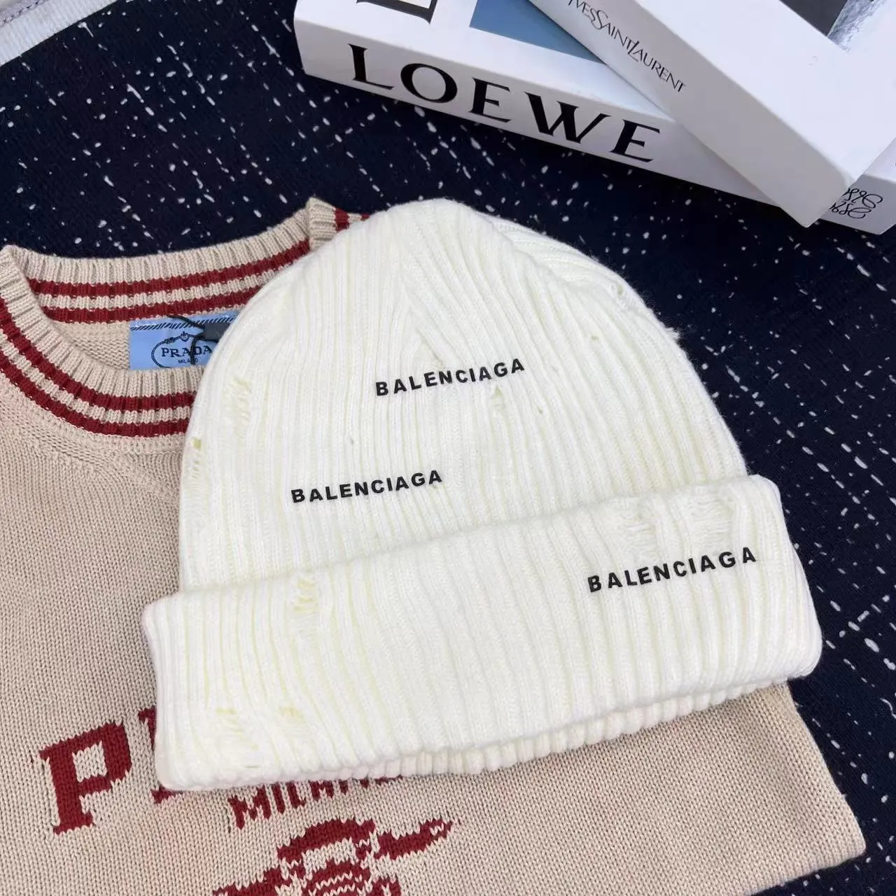 ❤ Balenciaga knitted hat
