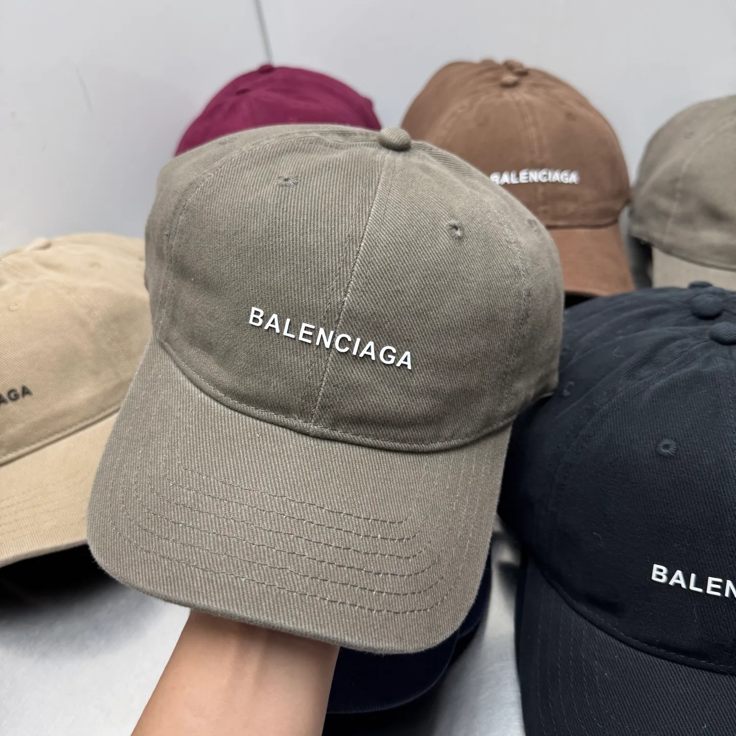 Balenciaga thickened brushed baseball cap