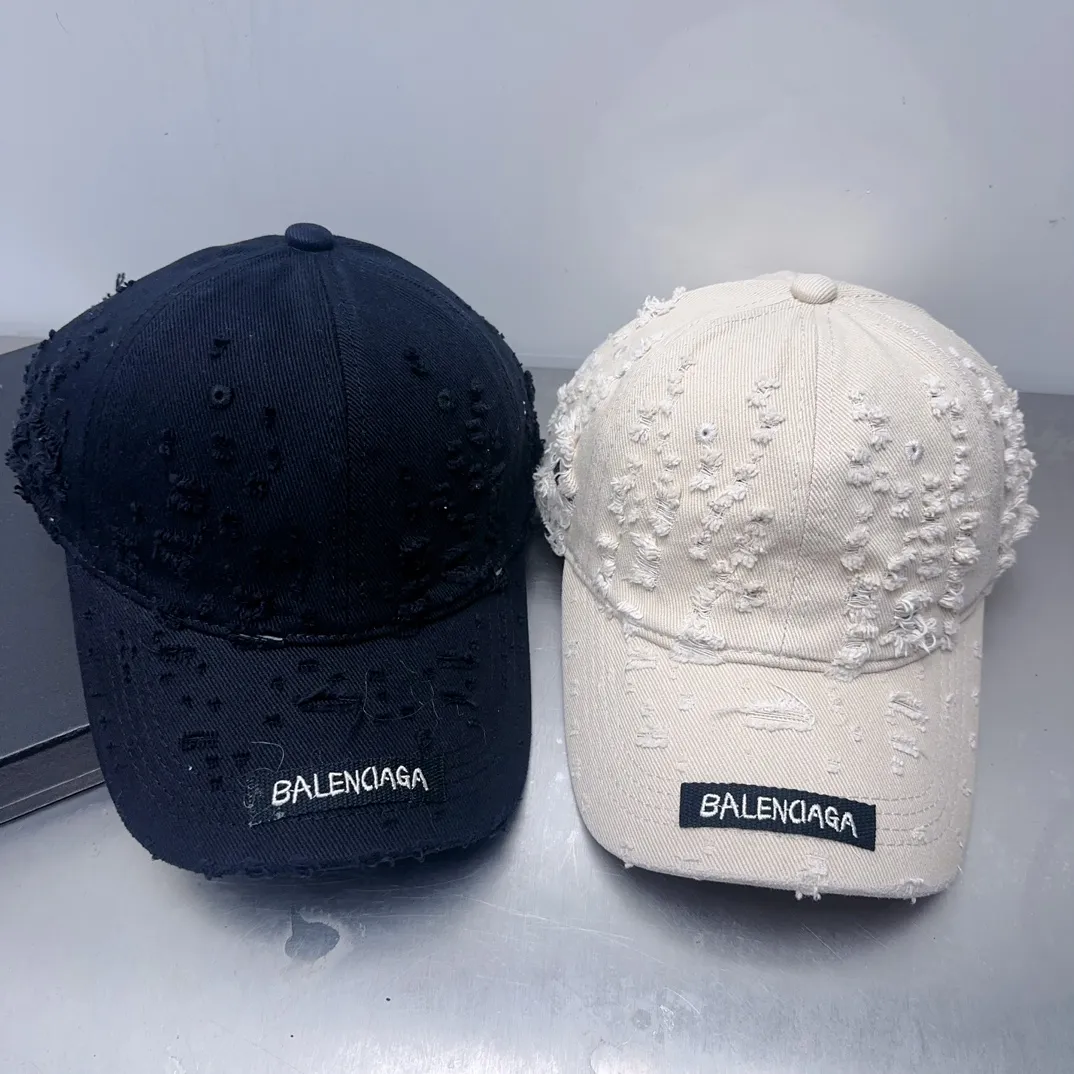 Early spring Balenciaga ripped baseball cap