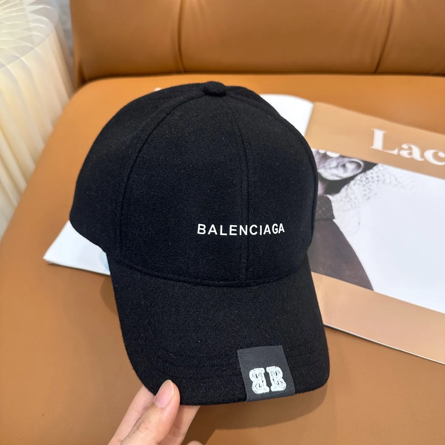 P60 💛 Comes with dust bag. [Balenciaga] 2025 new cashmere simple baseball cap, unisex ~ cool and handsome on the street
