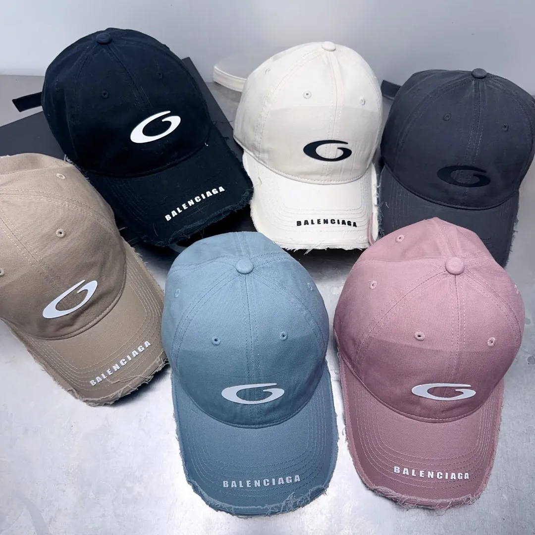 Spring and summer style raw edge Balenciaga baseball cap