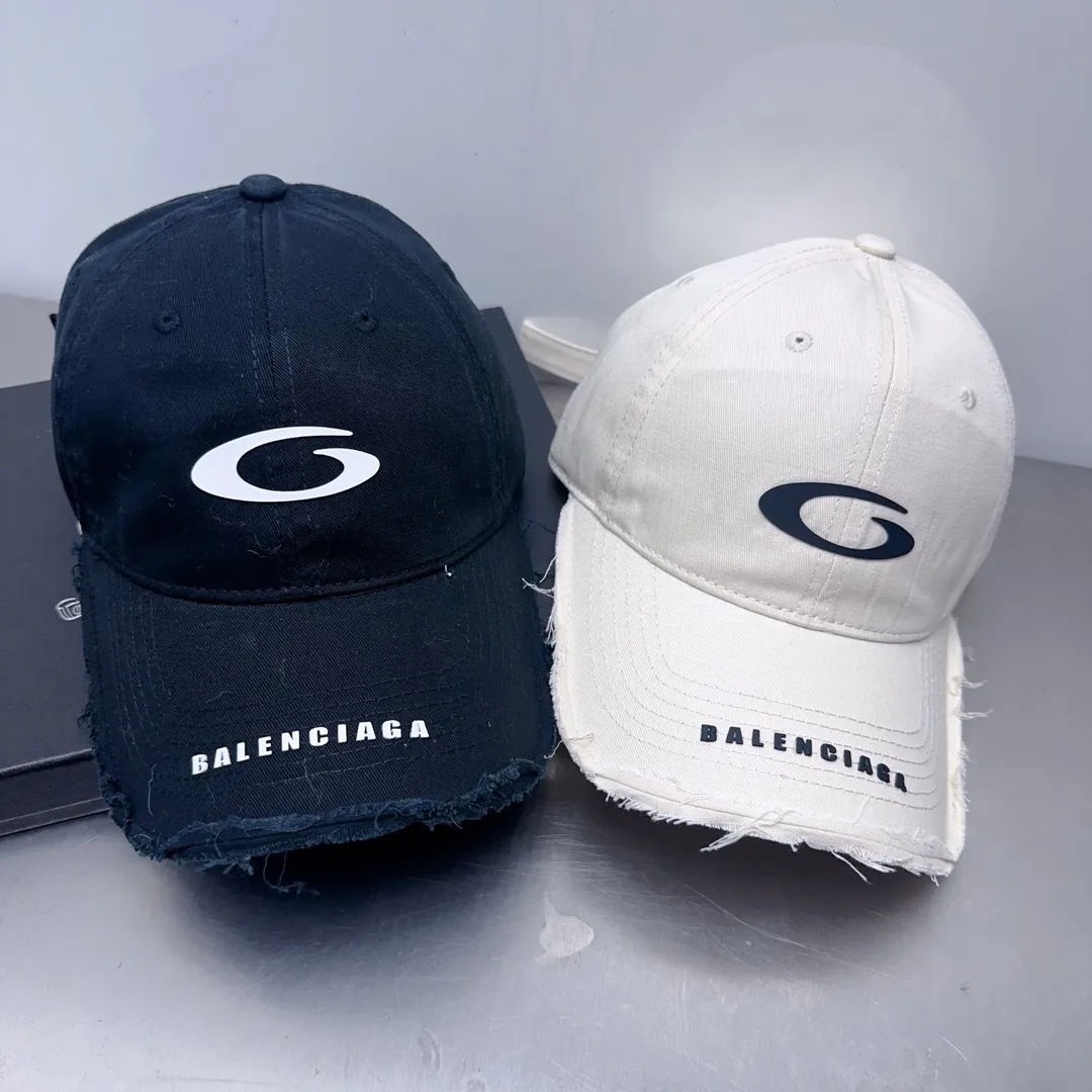 Spring and summer style raw edge Balenciaga baseball cap