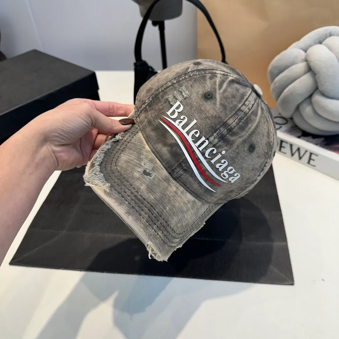 P60 Balenciaga ⚠️Coke distressed punk baseball cap shark fin duck tongue hat for men and women