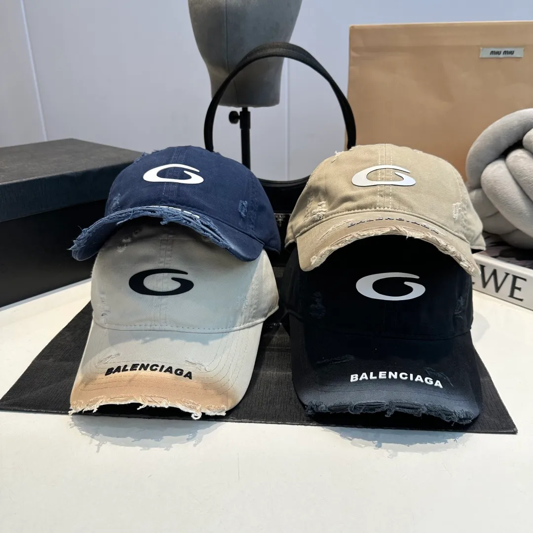 P56 BALENCIAGA Balenciaga's new washed baseball cap, cool colors, different styles for men and women, the first batch will be shipped first!