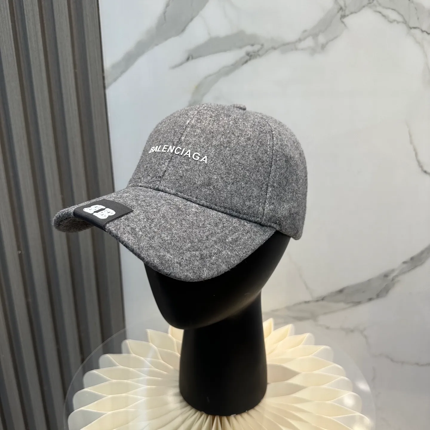 P60 💛 Comes with dust bag. [Balenciaga] 2025 new cashmere simple baseball cap, unisex ~ cool and handsome on the street