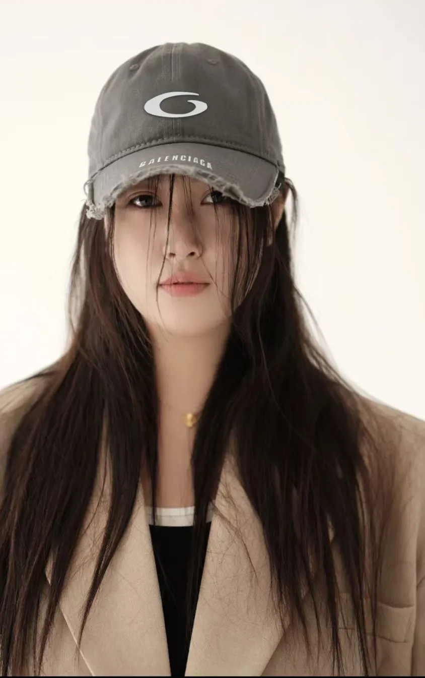Balenciaga fur-edged baseball cap