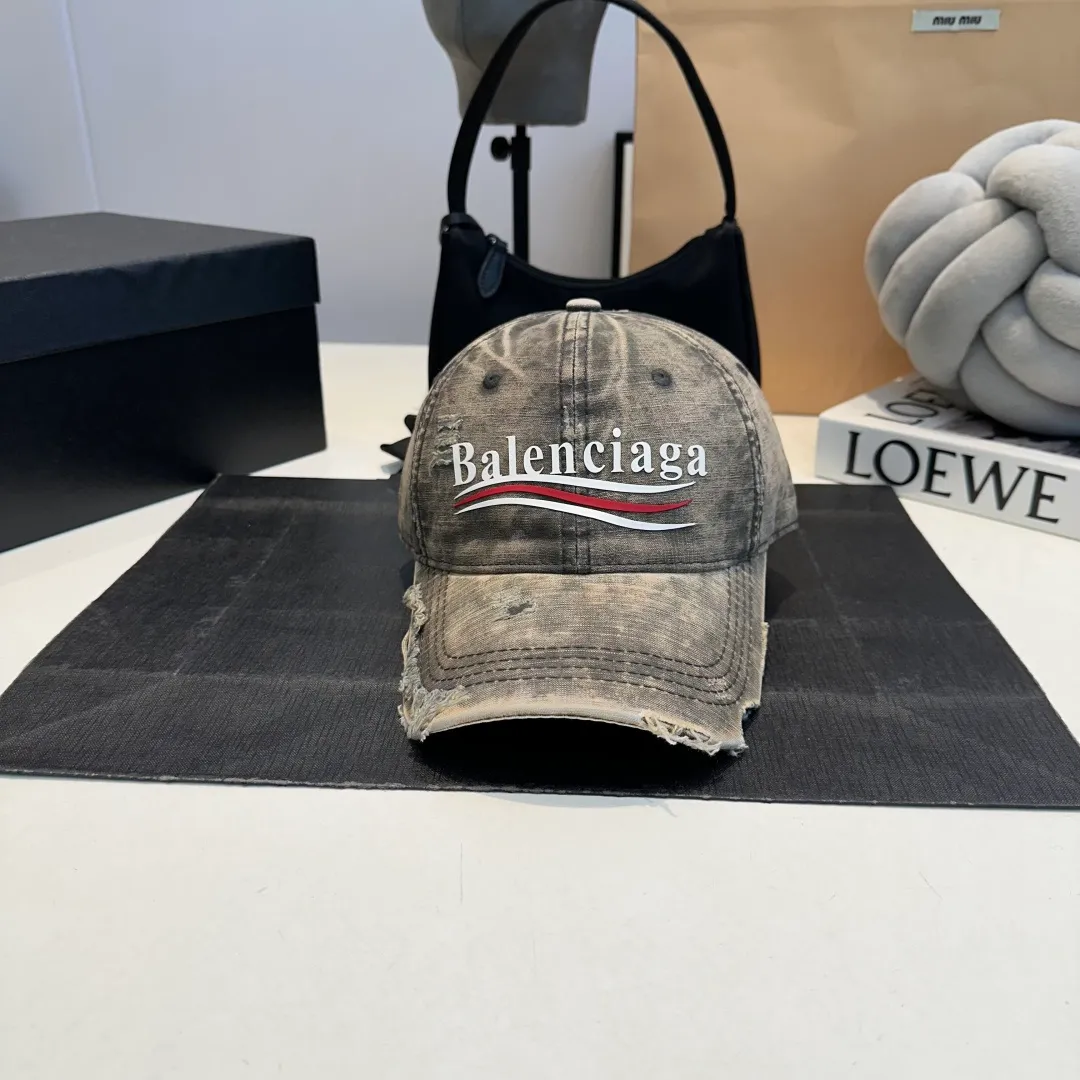 P60 Balenciaga ⚠️Coke distressed punk baseball cap shark fin duck tongue hat for men and women