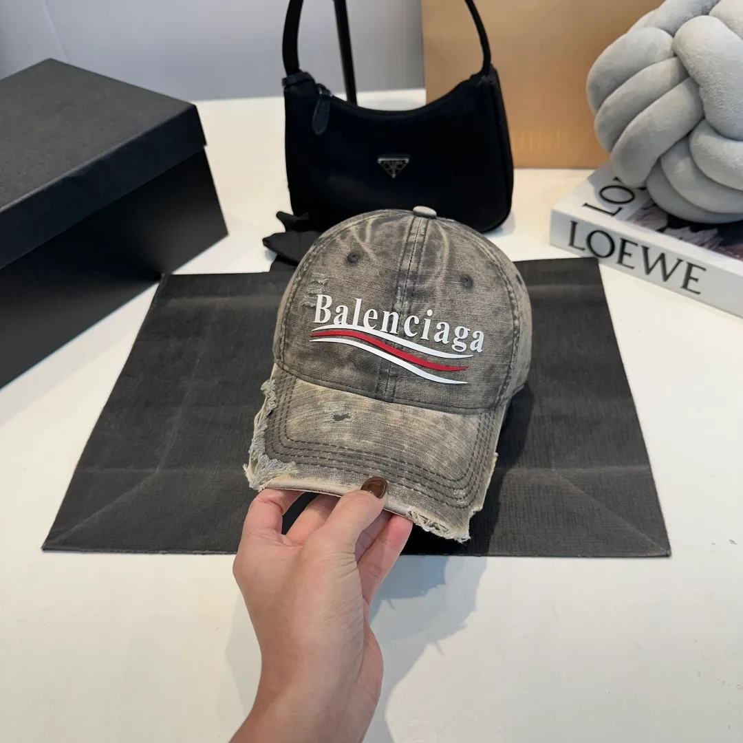 P60 Balenciaga ⚠️Coke distressed punk baseball cap shark fin duck tongue hat for men and women
