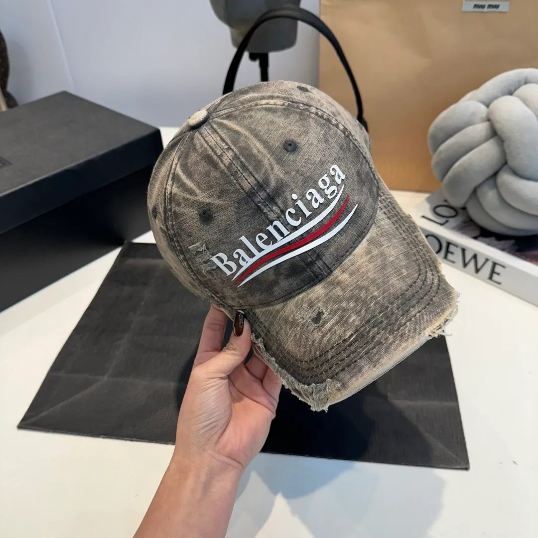 P60 Balenciaga ⚠️Coke distressed punk baseball cap shark fin duck tongue hat for men and women