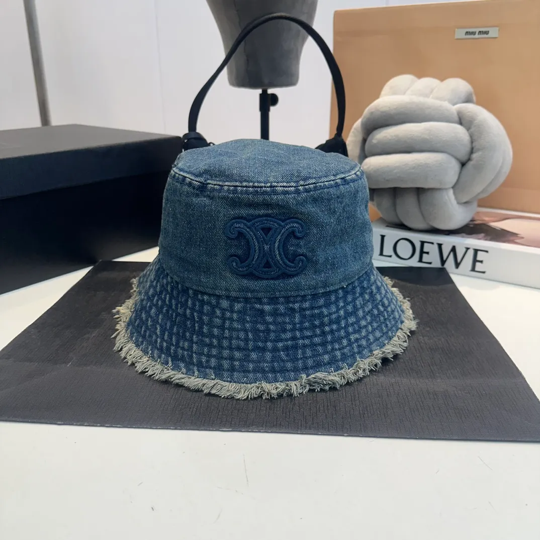 P56 Celine denim bucket hat, head circumference 57cm