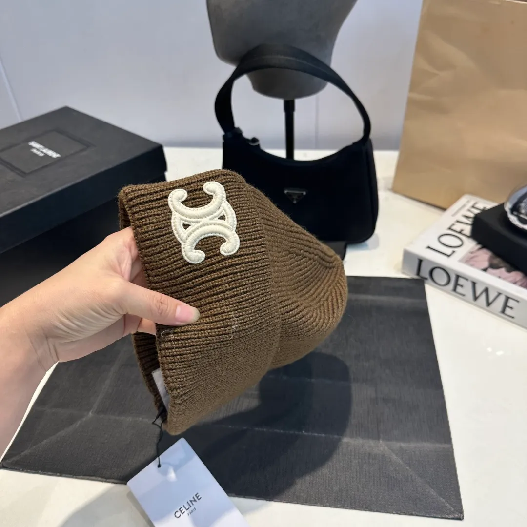 P60 Celine Celine 2025 autumn and winter new wool hat, knitted hat for men and women