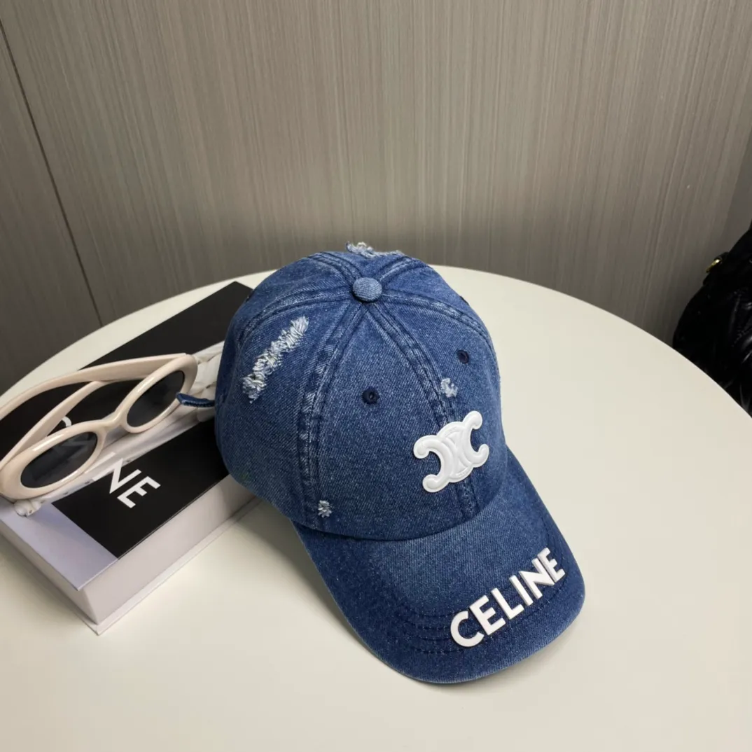 P56💛 Comes with dust bag [CELINE Celine] new denim baseball cap🧢, a must-have and easy to match when going out, hurry up and get it!