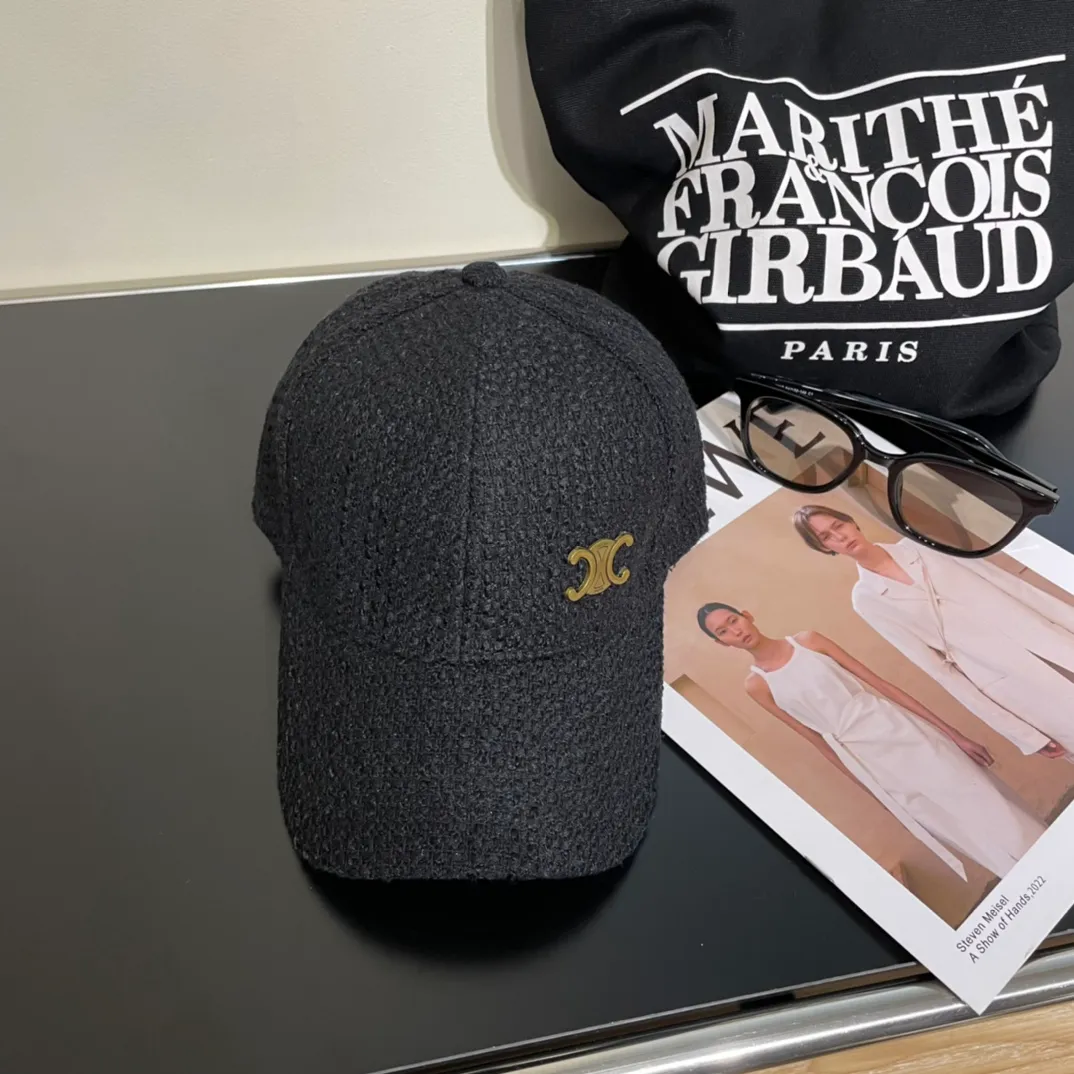 P60 Celine's new counter synchronized small fragrance style tweed baseball cap🧢Full details, celebrity style, super brand, easy to match!