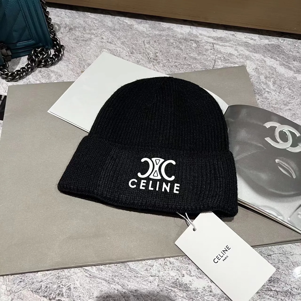 CELINE cashmere knitted hat