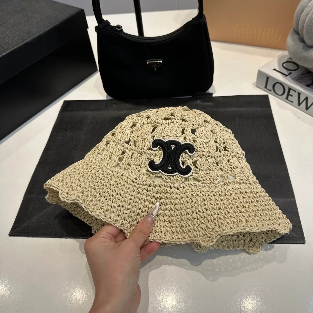 P70 Celine's new handhook bucket hat, forest girl style bucket hat, jacquard hollow, artistic sense