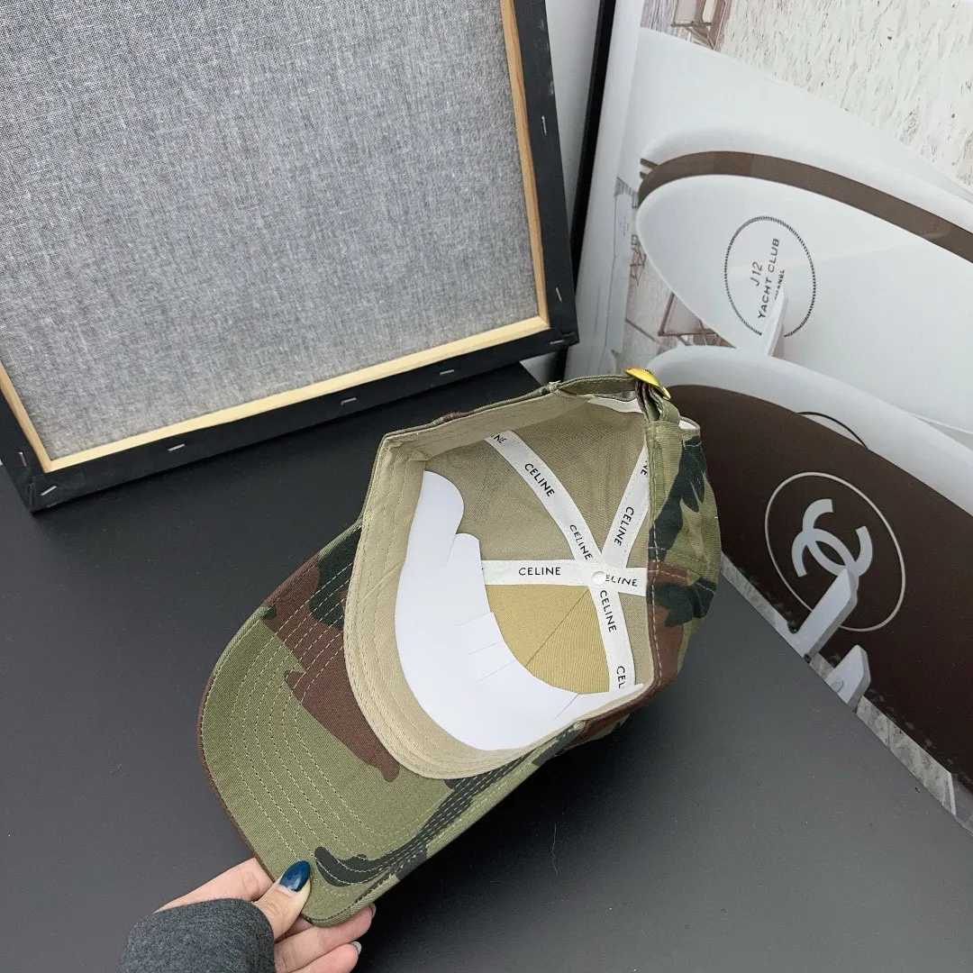 CELINE 🧩 High version baseball cap, unique and cool camouflage style ~ Same style for men and women, very photogenic‼ ️