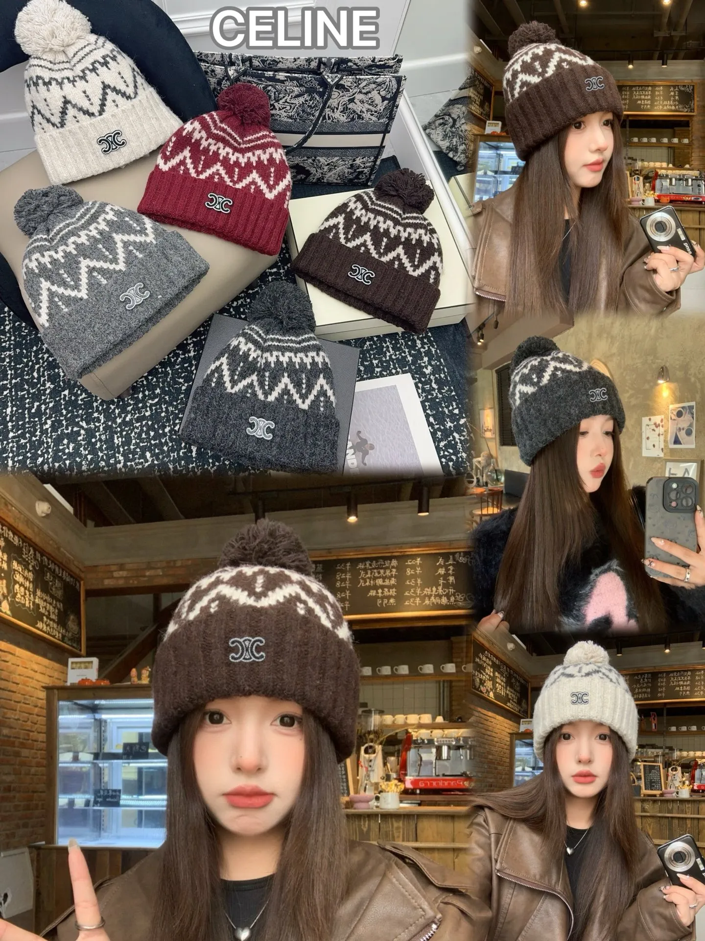CELINE 🎄 Atmospheric wool hat~